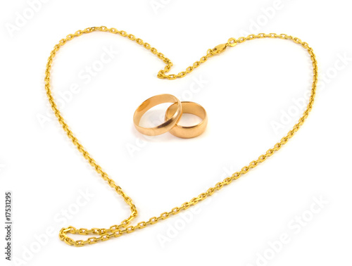 Golden wedding rings photo