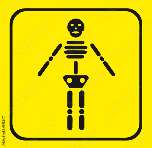 simbolo scheletro giallo photo