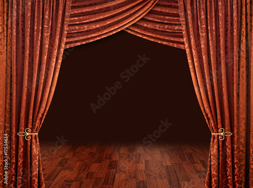 Quadro su tela red theatre courtains