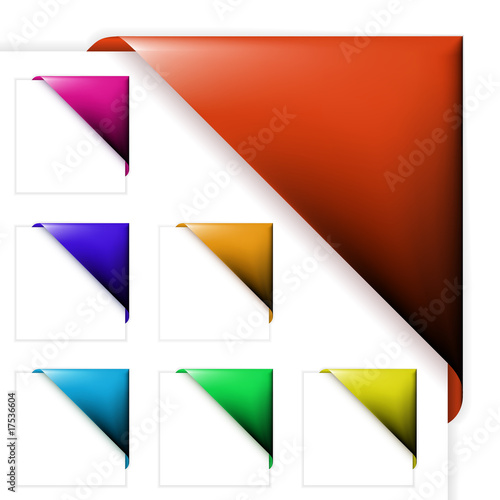 Free Download Set of colorful corner ribbons - GFXLoad