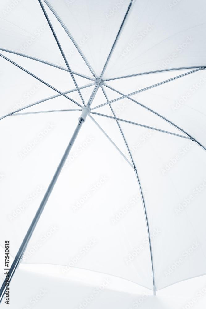 White Umbrella in blue tone