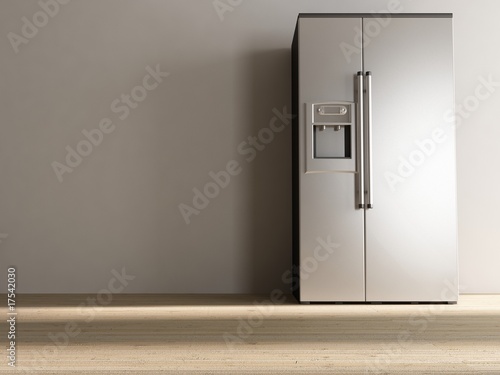 refrigerator to face a blank wall photo