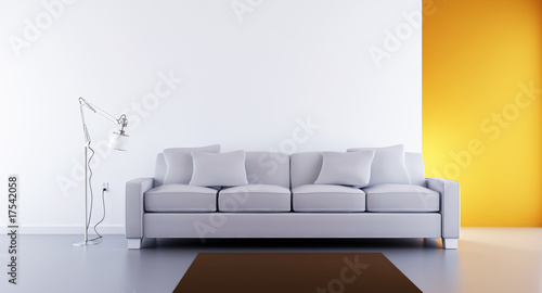 couch to face a blank wall
