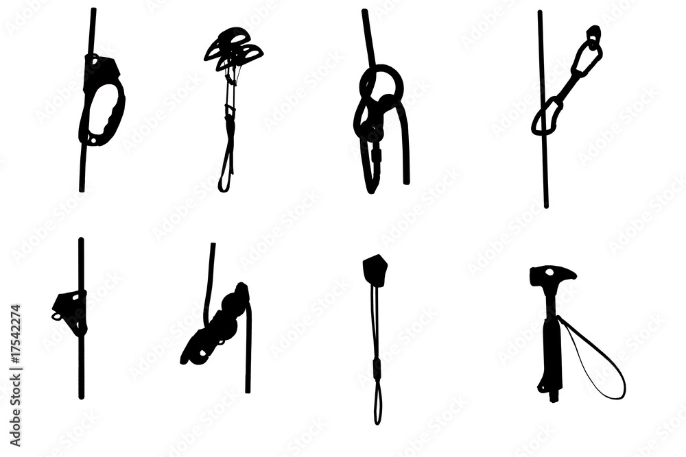 Fototapeta premium Climb in black(equipment)