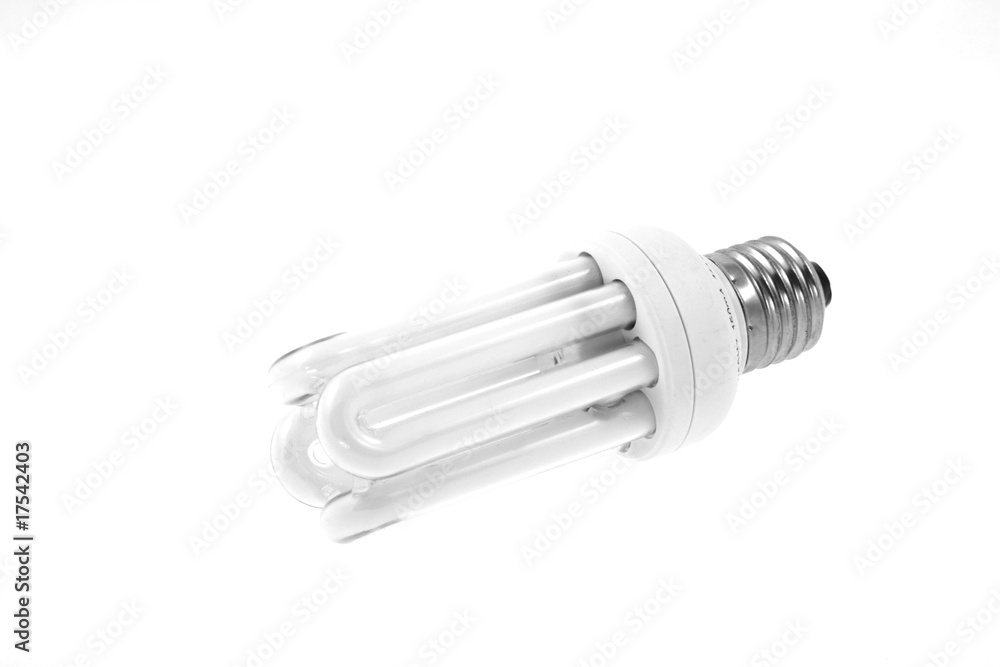 Fluorescent light bulb isolated over white background. Fluorescent light bulb isolated over white background.