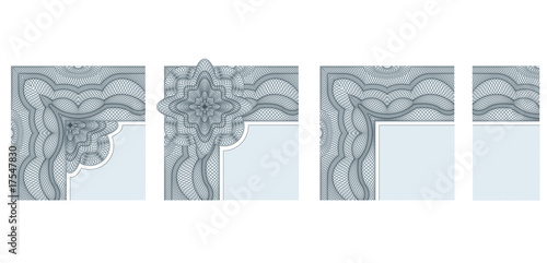 Secure design corners vector