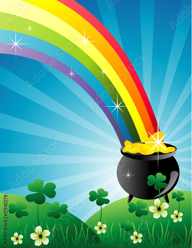 el final del arcoiris en vector