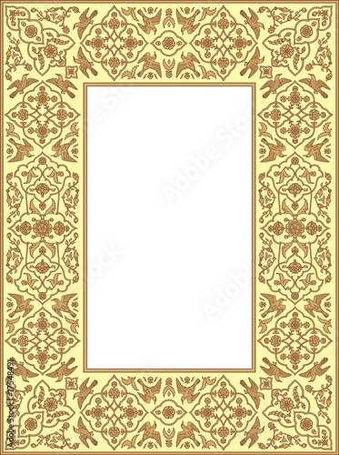 Gold ornate frame vector