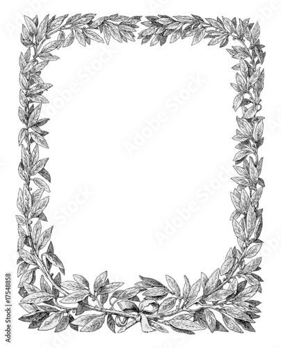 Laurel frame vector