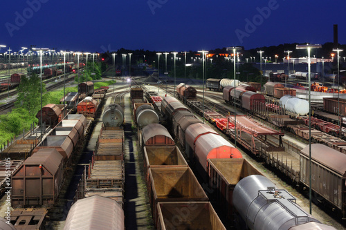 Rangierbahnhof Maschen bei Hamburg bei Nacht