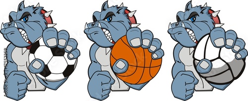 A Cartoon sport bulldog. Vector