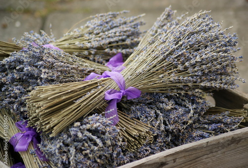 Lavender bunches in a box