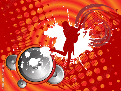 abstrakter hintergrund mit party girl