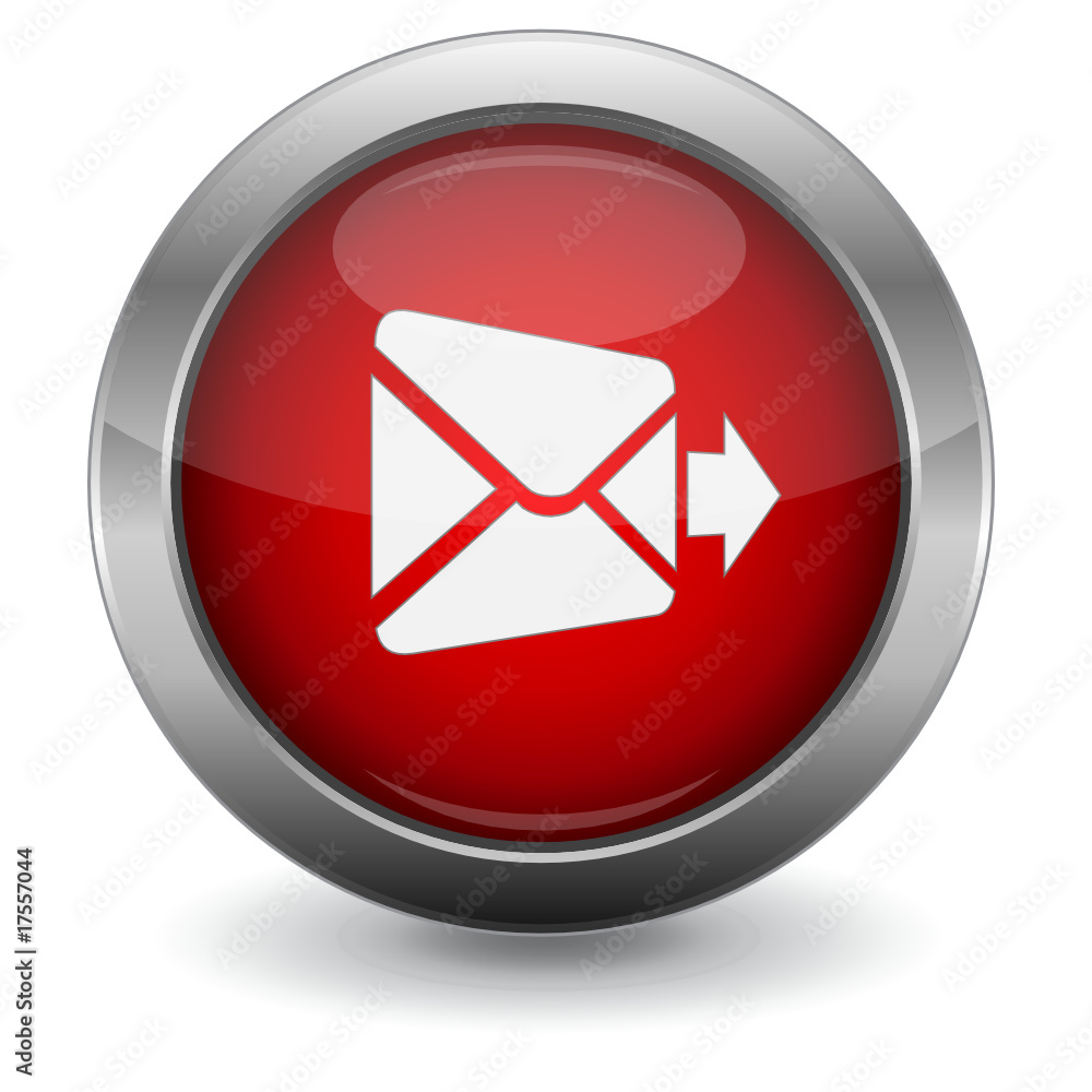 Red Glossy Vector Button - Email Sent Red Glossy Vector Button - Email Sent