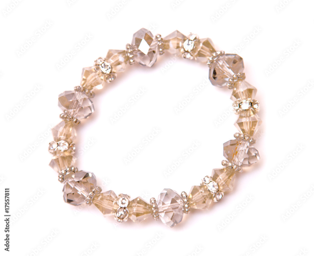 Crystal bracelet isolated Crystal bracelet isolated