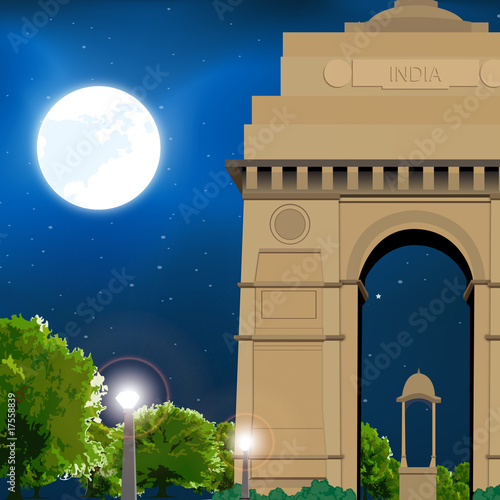 view of india gate, new delhi, india