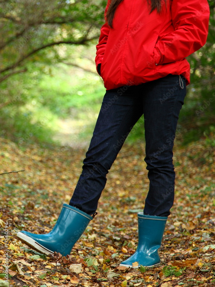 Autumn forest woman Autumn forest woman