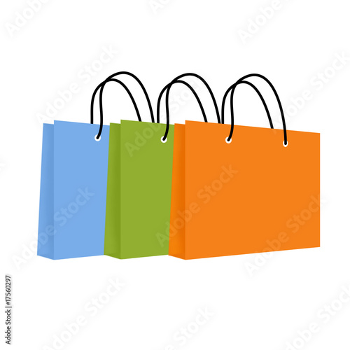 Three Colourful Shopping Bags