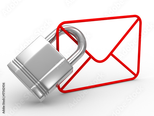 E-mail concept on white bac...