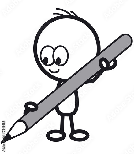 Mann mit Stift