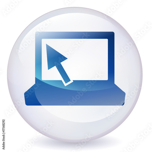 Boule de cristal ordinateur portable (ombre)