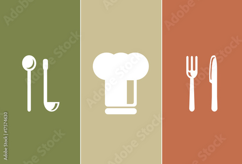 Italienische Koch und Restaurant Icons