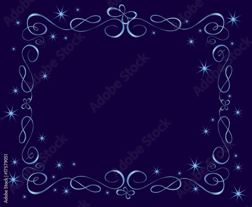 Blue holiday frame