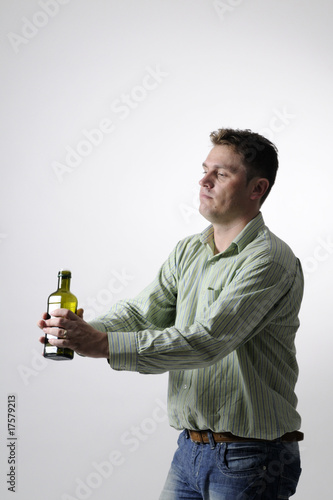 man with bottle