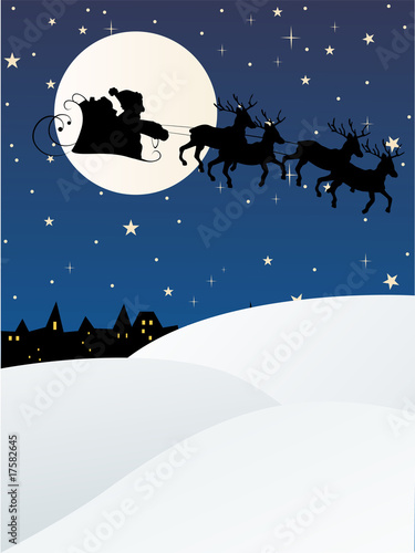 weihnachtsmann mit schlitten