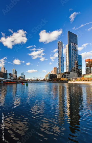 Winter in Melbourne, Skyscrapers on Yarra River