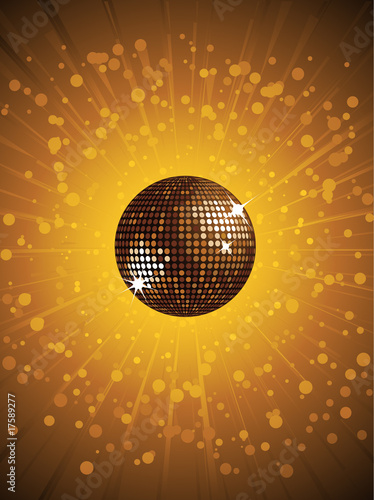 sparkling gold disco ball