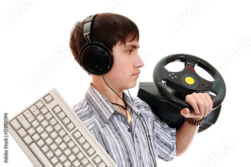 Obraz na płótnie Gamer w salonie