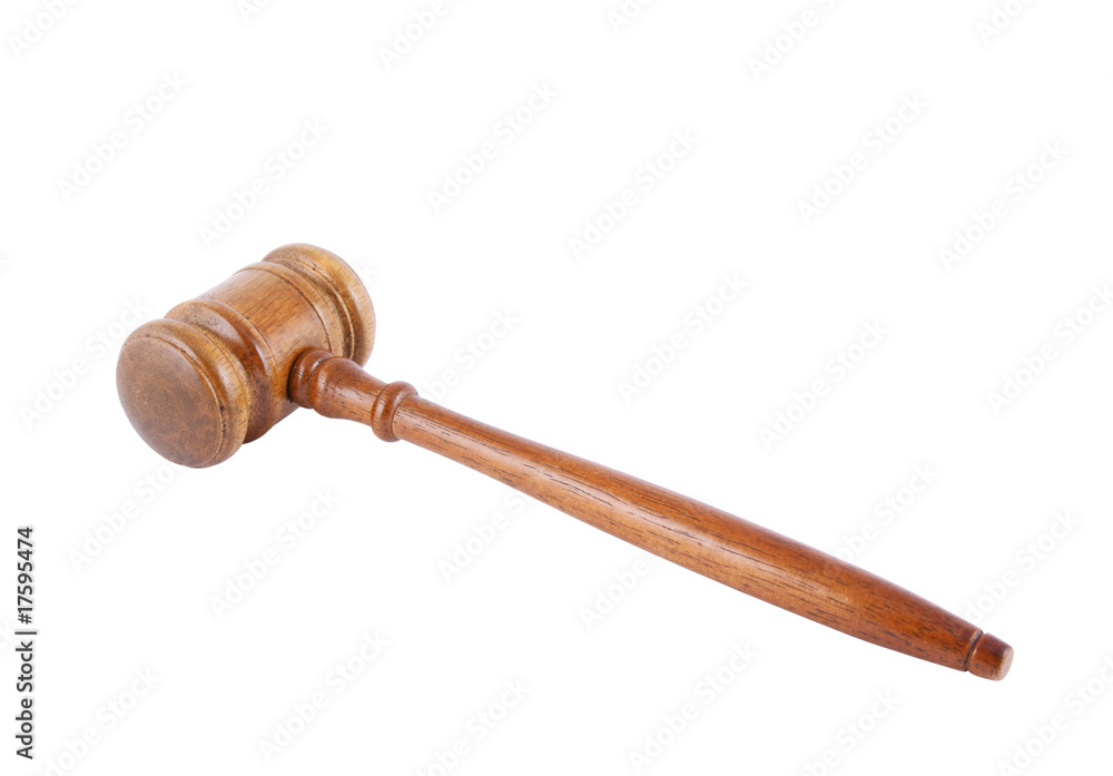 Judge's gavel isolated on white Judge's gavel isolated on white