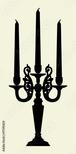 Antique Candelabrum Vector 01