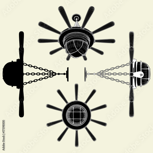 Luster Chandelier Look Like Helm Vector 01