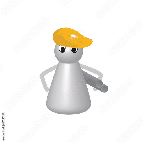 Spielfigur Architekt abstrakt