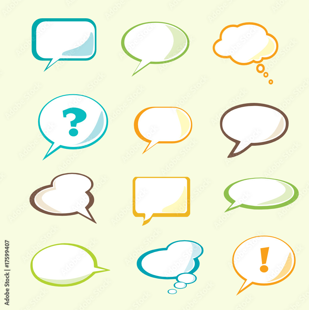 Set of vector speech bubble Set of vector speech bubble