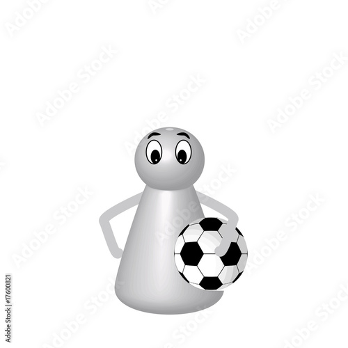 Spielfigur Fußballfan abstrakt