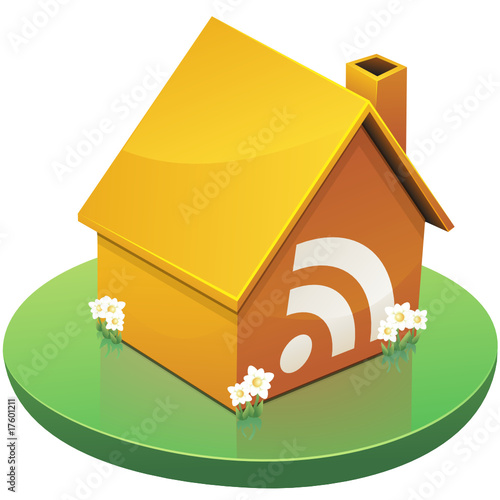 Maison orange flux RSS (détouré)