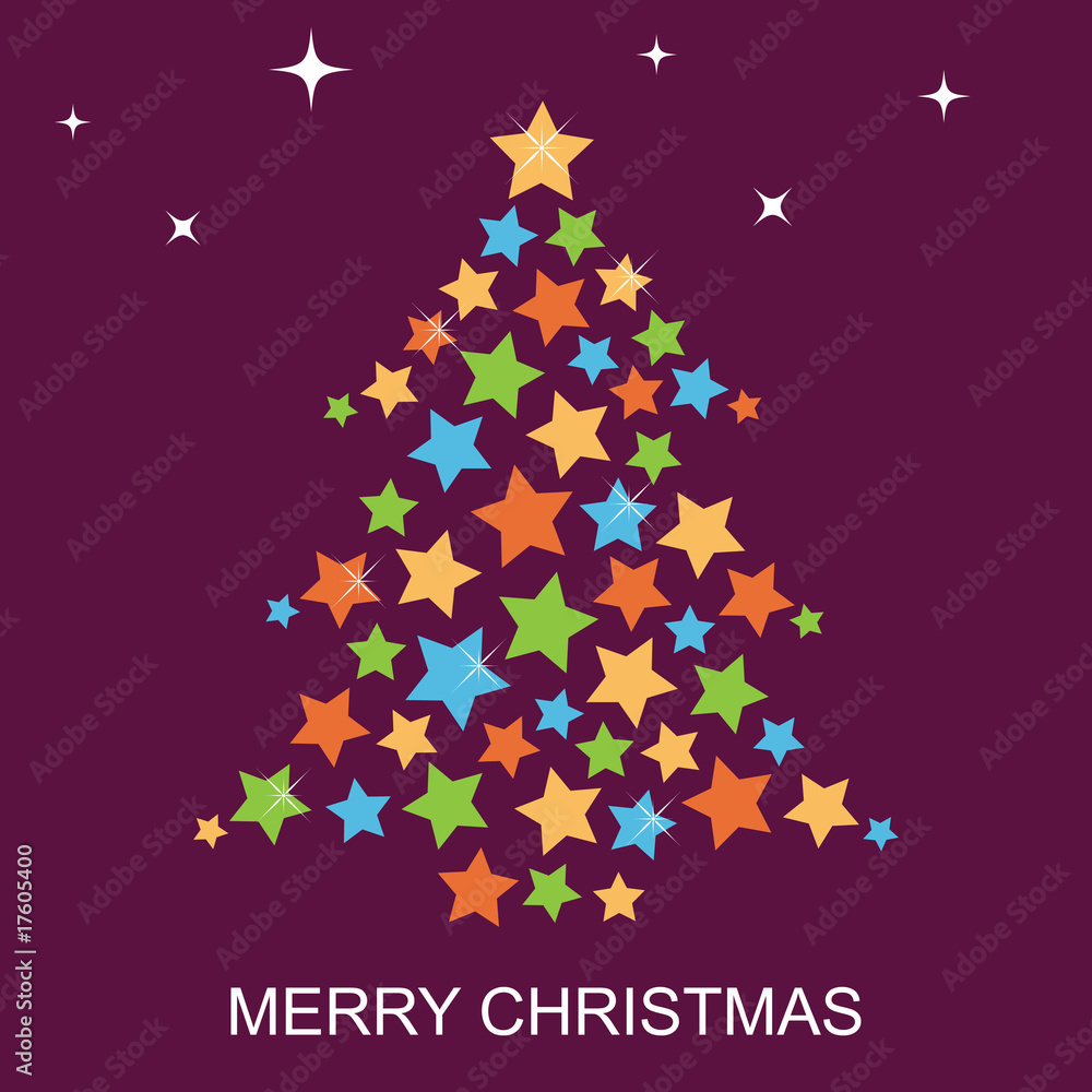 christmas tree greeting card