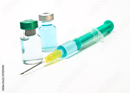 Medical syringe and phials