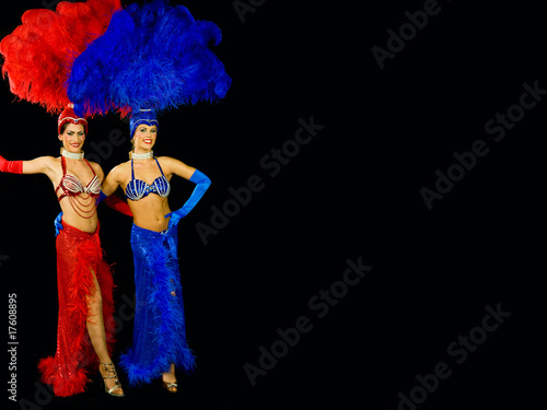 smiling vegas showgirls photo