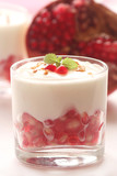 Yogurt with Pomegranate Seeds