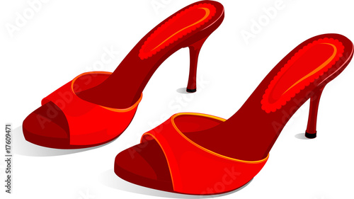 Red stiletto shoes