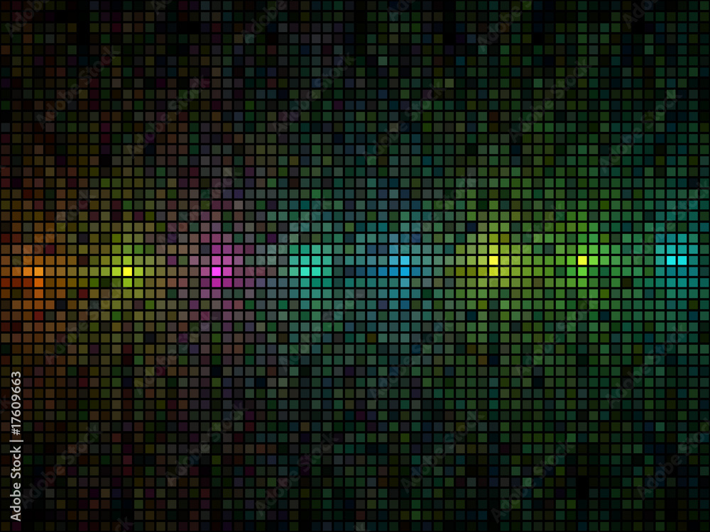 Abstract multicolor lights disco tile vector background.