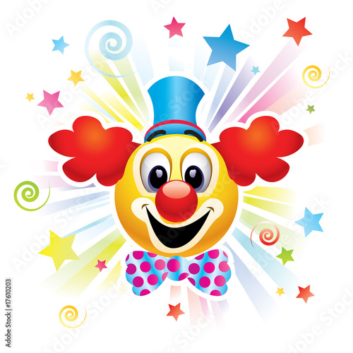 Fotografering Smiley ball as clown in the circus