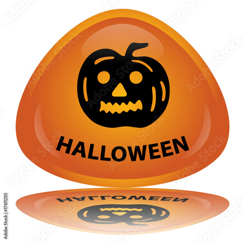 "Halloween" Button (with Ugly Pumpkin)