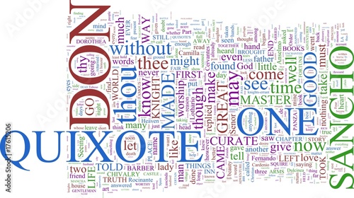 Word cloud -  Don Quixote photo