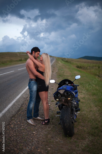 motorcycle couple biker