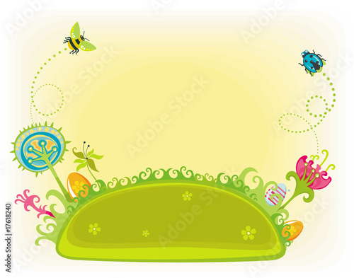 Magical Easter spring garden.